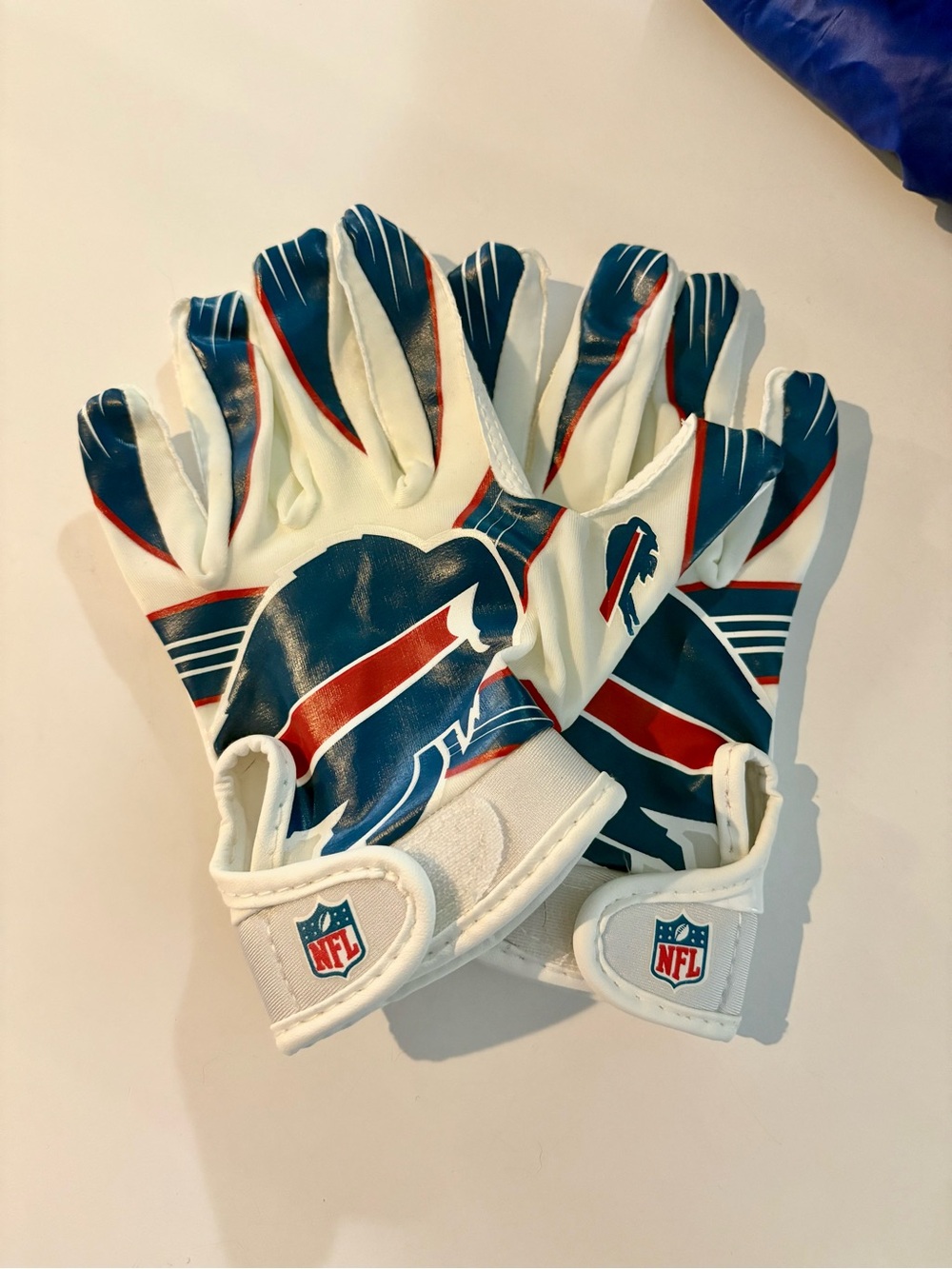NFL Buffalo Bills White, Blue & Red Receiver Gloves